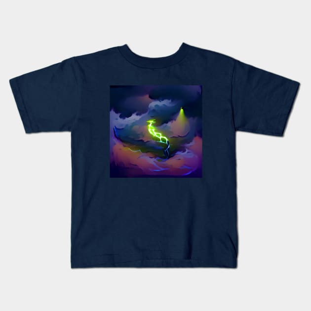 Song of Storms Kids T-Shirt by lowpolyshirts